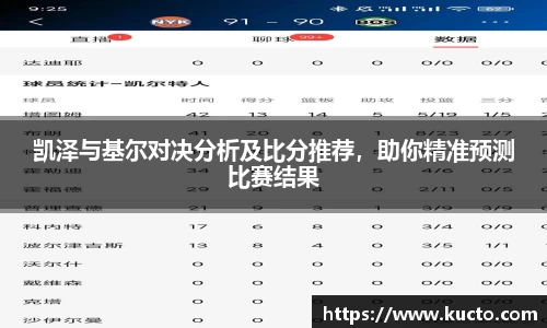 凯泽与基尔对决分析及比分推荐，助你精准预测比赛结果